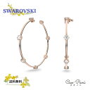 スワロフスキー ピアス レディース ローズゴールド クリア Constella フープイヤリング SWAROVSKI 5609706 コンステラ