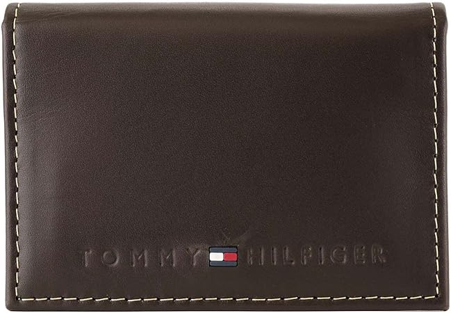 トミーヒルフィガー 名刺入れ（メンズ） トミーヒルフィガー カードケース 31TL20X014-200 ブラウン メンズ TOMMY HILFIGER