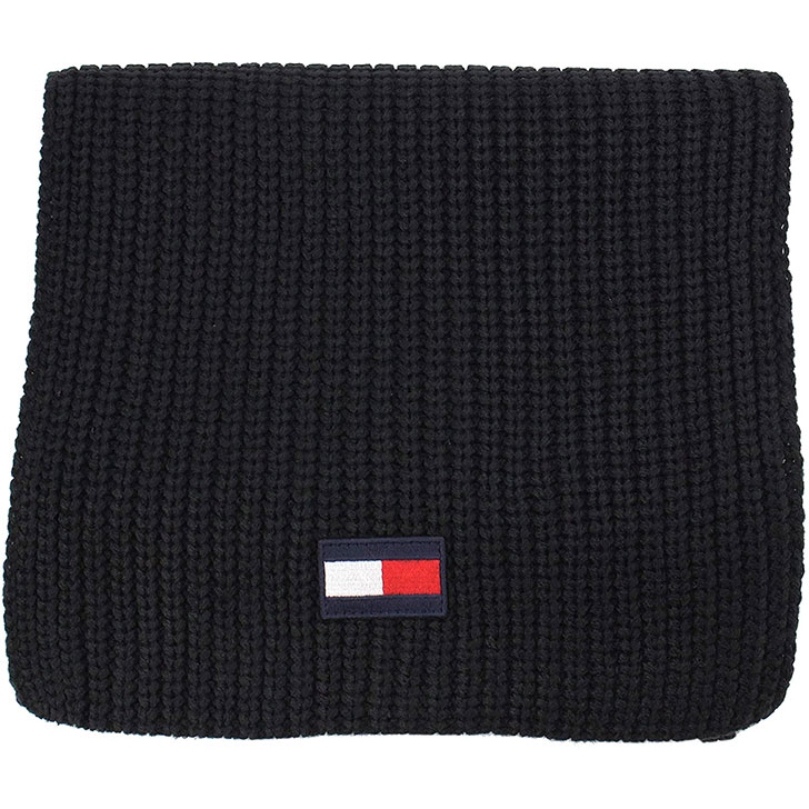 マフラー メンズ レディース ブラック シンプル トミーヒルフィガー TOMMY HILFIGER H8C83203-001 ユニセックス 並行輸入品 ブランド