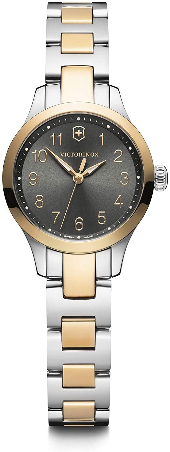 ビクトリノックス 時計 腕時計 レディース シルバー ゴールド Victorinox Swiss Army アライアンス XS ブラックダイヤル 241841 かわいい 可愛い オシャレ おしゃれ