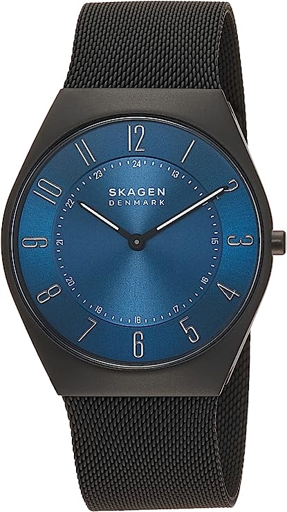 スカーゲン 腕時計（メンズ） スカーゲン 腕時計 メンズ ブラック ブルー クオーツ クロノグラフ SKAGEN SKW6840 Grenen Solar Powered Watch