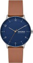 スカーゲン 腕時計 Riis リース SKW6885 ブラウン ネイビー クオーツ レザー メンズ SKAGEN