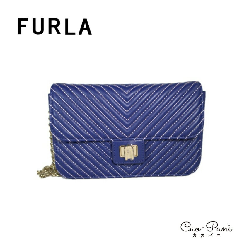 フルラ ショルダーバッグ レディース ブルー ゴールド FURLA ポップ スター ミニ クロスボディ WB00631 A.0149 1274S