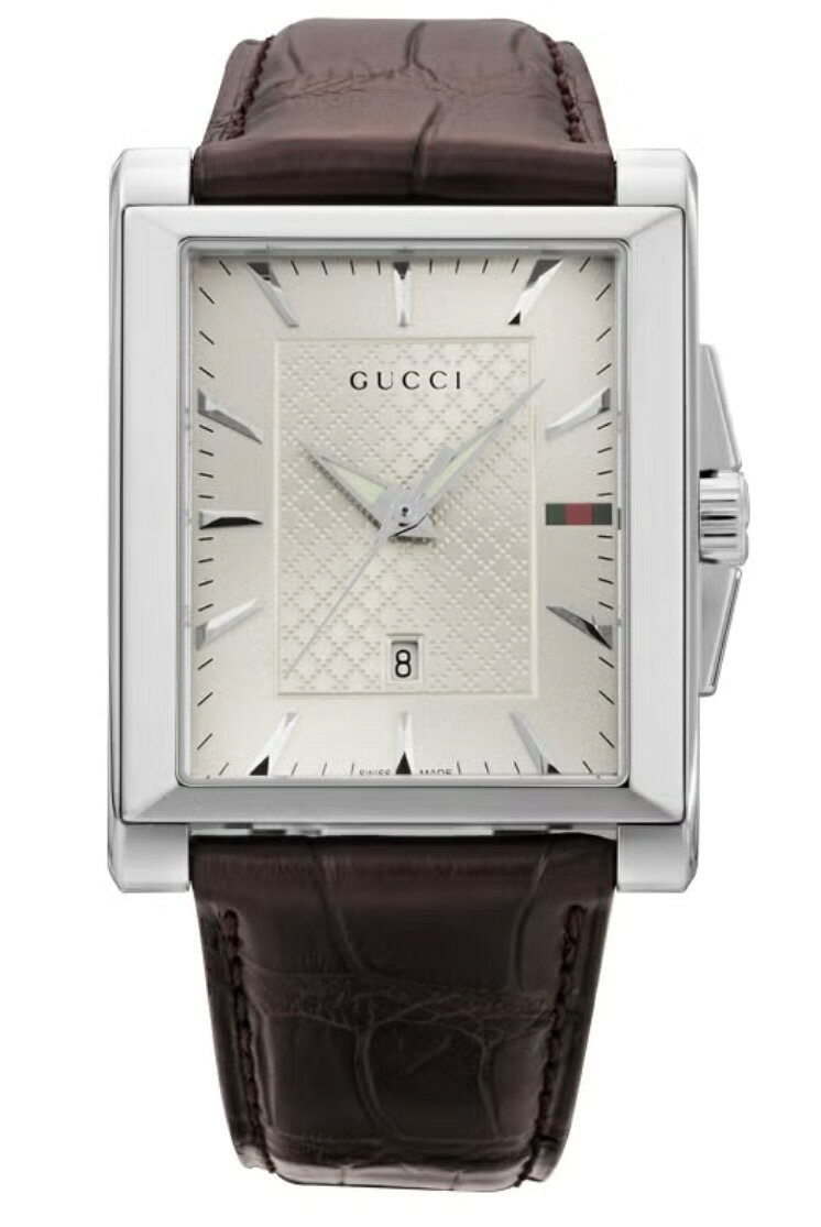 グッチ 腕時計 メンズ Rectangle シルバー ブラウン YA138407 GUCCI