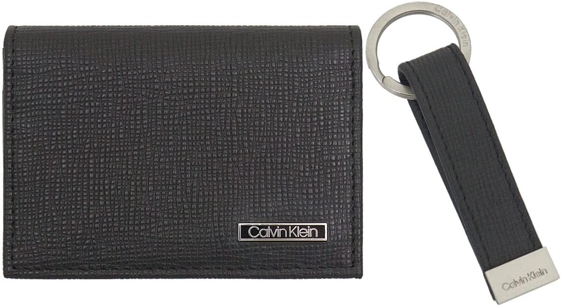 カルバンクライン カードケース+キーリングセット メンズ レディース ブラック 31CK330015-BK CALVIN KLEIN
