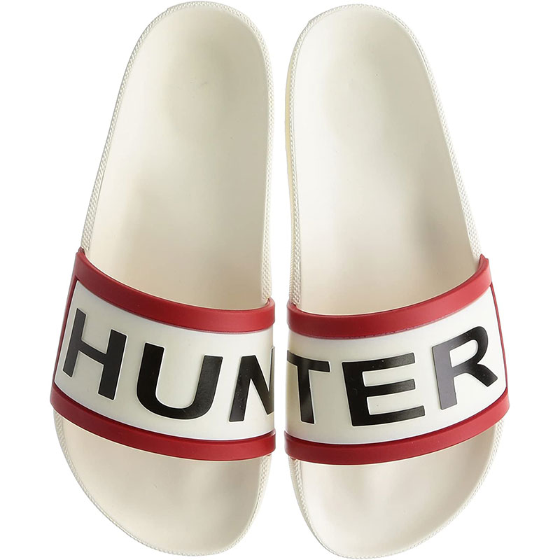 サンダル レディース ホワイト レッド ハンター スライド 24cm HUNTER WFD4016EVA UK5 WHT24