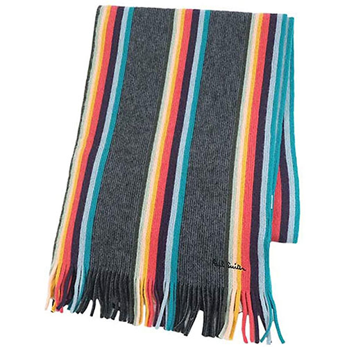 ポールスミス マフラー メンズ ブルー マルチカラー TWISTED ARTIST SCARF ストライプ Paul Smith M1A 357E AS10 79 並行輸入品