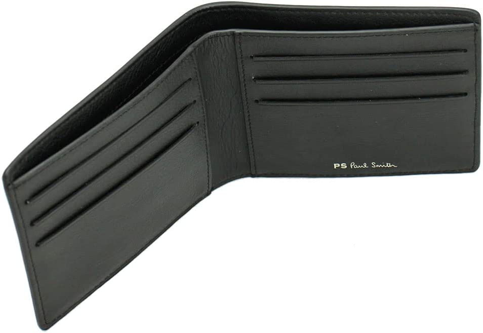 【サイズ】 ポールスミス 二つ折り財布 メンズ ブラック マルチカラー レザー Paul Smith M2A-6600-FPSSTR-79：カオパニ店 すっきりス