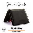 Jaimie Jacobs Flap Boy ジェイミージェイコブス フラップボーイ 黒 赤 black red メンズ 財布 ウォレット 革 レザー 魔法の財布 ハンドメイド 二つ折り スキミング防止 かっこいい カッコイイ オシャレ おしゃれ