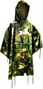 MIL-TEC ポンチョ レインウェア リップストップ生地 米軍スタイル Rain Poncho Woodland Camo迷彩 10630020