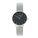 腕時計 シルバー ユニセックス Daniel Wellington ダニエルウェリントン Classic Petite 32mm ブラック メンズ レディース ...