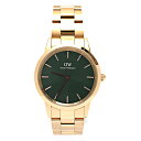 ダニエルウェリントン 腕時計 メンズ レディース ICONIC LINK EMERALD グリーン ローズゴールド DW00100419 Daniel Well...
