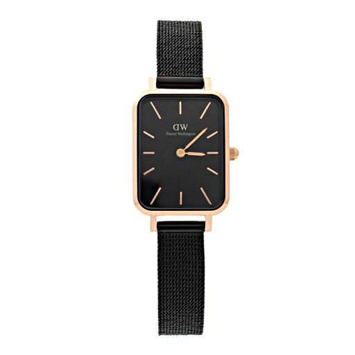 ダニエルウェリントン 腕時計 レディース ブラック ゴールド Daniel Wellington Quadro 20×26mm Pressed Ashfield RG Black DW00100433 ダニエルウェリントン 腕時計 レディース ブラック ゴールド Daniel Wellington Quadro 20×26mm Pressed Ashfield RG Black DW00100433