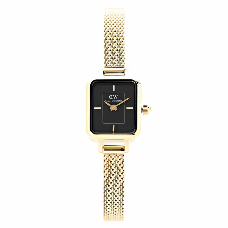 ダニエルウェリントン 腕時計 レディース Quadro Mini Evergold Onyx ブラック ゴールド DW00100652 Daniel Wellington
