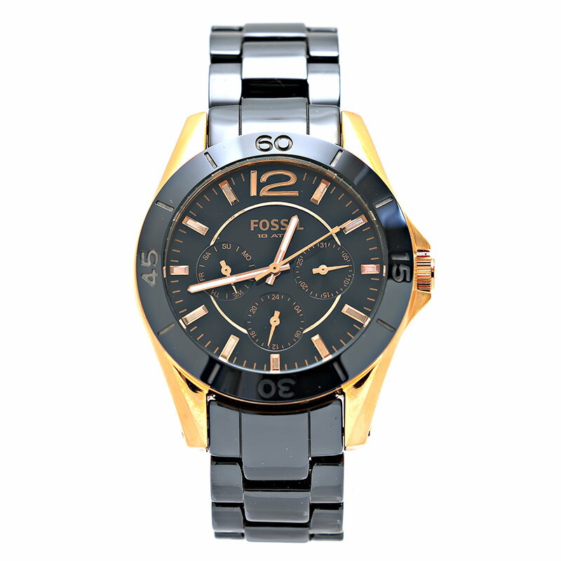 フォッシル 腕時計 メンズ ブラック ローズゴールド CE1007 FOSSIL