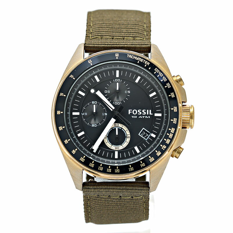 フォッシル 腕時計 メンズ DECKER ブラック オリーブ DE5017 FOSSIL