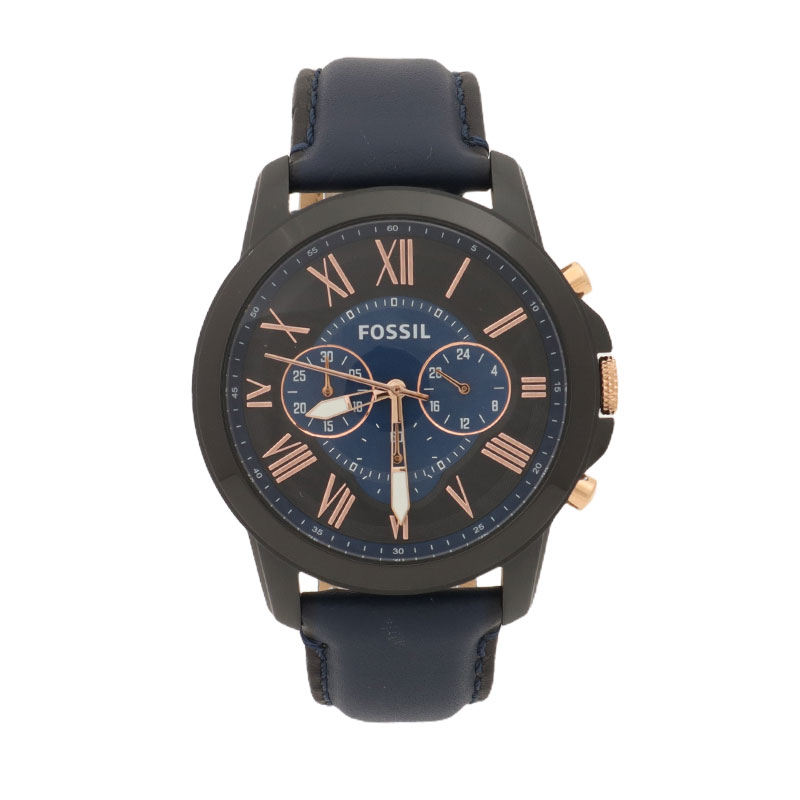 フォッシル 腕時計 メンズ レザー ネイビー FOSSIL グラント FS5061 かっこいい カッコイイ オシャレ おしゃれ