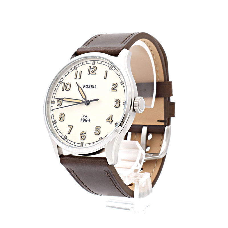 フォッシル 腕時計 メンズ Dayliner オフホワイト ブラウン FS5927 FOSSIL