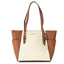 マイケルコース トートバッグ 35T0GCFT3B シグネチャー柄 ブラウン ホワイト レディース MICHAEL KORS