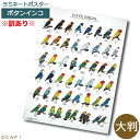 【在庫処分市】【※折れ、汚れ・キズなど有り※】ラミネートポスター【大判】ラブバード2 ボタンインコ 折れや傷あり*同梱不可*送料個別発生* ★