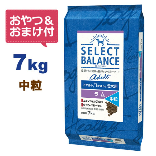 Premium - 【最大10%OFFクーポン配布中】【おやつ＆おまけ付き♪】セレクトバランス アダルト ラム【中粒】7kg　1才以上の成犬用【Select Balance セレクト・バランス （成犬用）】