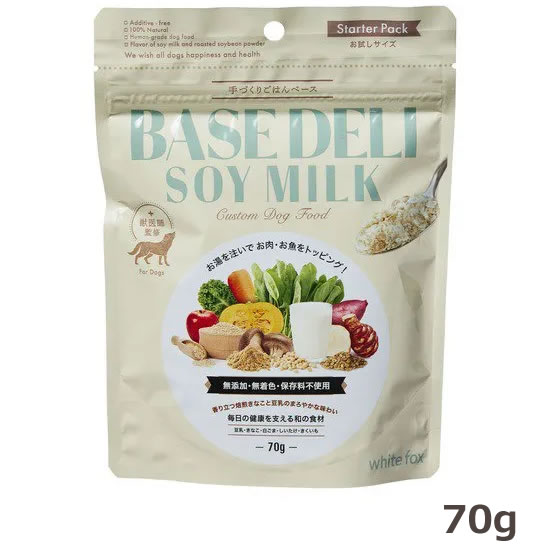 Rakuten - ホワイトフォックス ベースデリ ソイミルク 70g【手づくりごはん white fox BASE DELI SOY MILK】