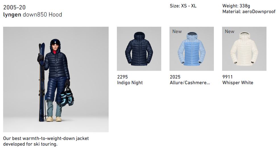 早期予約商品 2026-2027 NORRONA（ノローナ）lyngen down850 Hood（リンゲン　ダウ...