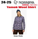 ★24-25★ NORRONA(ノローナ)tamok wool Shirt W's(タモック ウール シャツ)サイズ:(W's)XS~L 【ステッカー・ノベルティプレゼント】【送料無料】