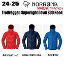★24-25★ NORRONA(ノローナ)trollveggen superlight down800 Hood(トロールヴェゲン スーパーライト ダウン800 フード)サイズ:(M's)S~XL 【ステッカー・ノベルティプレゼント】【送料無料】