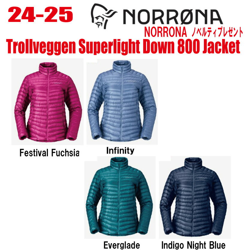 早期予約商品★24-25★ NORRONA ノローナ trollveggen superlight down800 Jacket トロールヴェゲン スーパーライト ダウン800 ジャケット サイズ： Women s XS〜L 【ステッカー・ノベルティプレ…