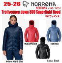 早期予約商品★25-26★ NORRONA(ノローナ)trollveggen down800 super light Hood(トロールヴェゲン スーパーライト ダウン800 フード)サイズ:(Women's)XS~L 【ステッカー・ノベルティプレゼント】【送料無料】