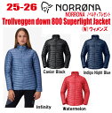 早期予約商品★25-26★ NORRONA(ノローナ)trollveggen down800 super light Jacket(トロールヴェゲン スーパーライト ダウン800 ジャケット)サイズ:(Women's)XS~L 【ステッカー・ノベルティプレゼント】【送料無料】