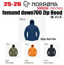 早期予約商品★25-26★ NORRONA(ノローナ)femund down700 Zip Hood( フェムンド ダウン700ジップフード )サイズ:メンズ【...