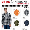 早期予約商品★25-26★ NORRONA(ノローナ)femund flannel Shirt( フェムンド フランネル シャツ )サイズ:メンズ【ステッカー・...