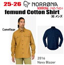 早期予約商品★25-26★【NORRONA(ノローナ) femund cotton Shirt ( コットン シャツ) サイズ:メンズ ステッカー・ノベルティプ...