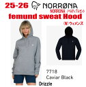 早期予約商品★25-26★ NORRONA(ノローナ)femund sweat Hood( フェムンド スウェットフード )サイズ:レディース【ステッカー・ノベ...