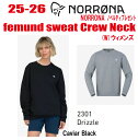 早期予約商品★25-26★ NORRONA(ノローナ)femund sweat Crew Neck( フェムンド スウェットネック )サイズ:レディース【ステッ...