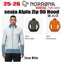 ★25-26モデル★【NORRONA(ノローナ) senja Alpha90 Hood (セーニャ アルファ90 ジップ フード) サイズ:メンズ 【ステッカー...