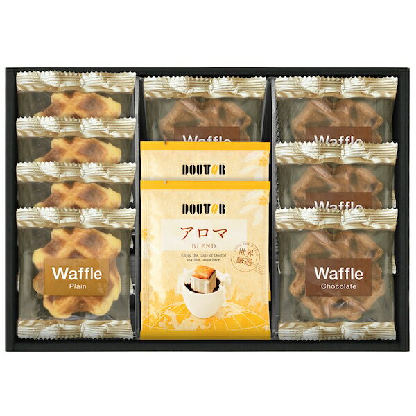 【 スーパーSALE 半額 50%OFF】ドトールコーヒー＆2種類のベルギーワッフルコンボ BWGO-25