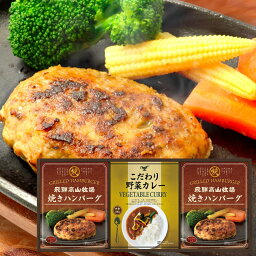 半額 50%OFF 飛騨高山牧場 焼きハンバーグ＆こだわりカレーセット BHF-BER 内祝い お祝い 出産 結婚 快気祝い お歳暮 粗供養 志 お供え 満中陰志 お礼 お見舞い お返し 法事