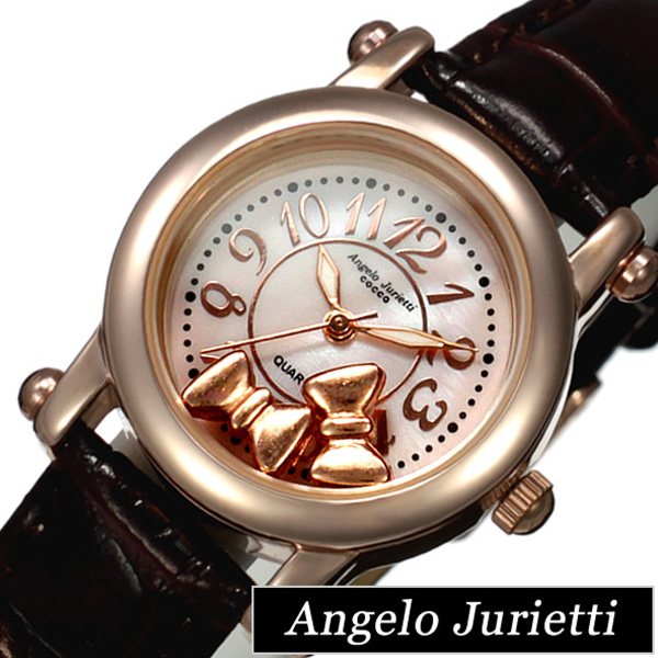 アンジェロジュリエッティ 腕時計 Angelo Jurietti 時計 Angel レディース かわいい プチプラ ピンク 革 レザーベルト キラキラ 大人 女...