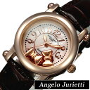 アンジェロジュリエッティ 腕時計 Angelo Jurietti 時計 Angel レディース かわいい プチプラ ピンク 革 レザーベルト キラキラ 大人 女...
