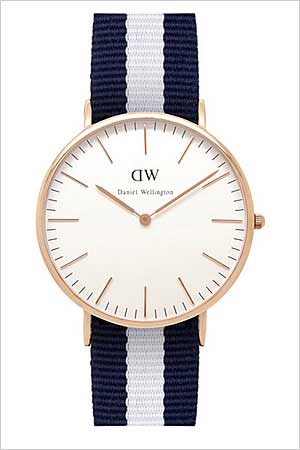 ダニエルウェリントン腕時計 DanielWellington時計 Daniel Wellington 腕時計 ダニエル ウェリントン 時計 クラシック グラスゴー ローズ CLASSIC 40mm オフホワイト 0104DW 革 スウェーデン おしゃれ ブランド プレゼント ギフト 旅行