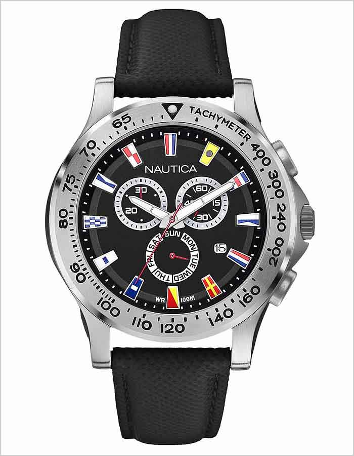 ノーティカ腕時計 NAUTICA時計 NAUTICA 腕時計 ノーティカ 時計 フラッグ NST600 CHRONO FLAG メンズ ブラック A19595G スポーティー ブランド ご褒美 誕生日 プレゼント ギフト