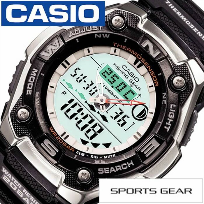 カシオ腕時計 CASIO時計 CASIO 腕時計 カシオ 時計 スポーツ ギア SPORTS GEAR メンズ グレー AQW-101J-1AJF アナデジ アナログ デジタル スポーツウォッチ ブラック シルバー 黒 銀 灰 おしゃれ 新生活 プレゼント ギフト クリスマス 観光 旅行 遠足