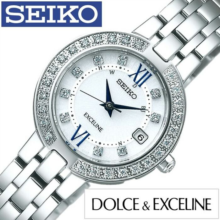 セイコー腕時計 SEIKO時計 SEIKO 腕時計 セイコー 時計 ドルチェ&エクセリーヌ DOLCE&EXCELINE レディース ホワイト SWCW083 アナログ ソーラー電波 シルバー 銀 白 おしゃれ 誕生日 新生活 プレゼント ギフト 観光 旅行 遠足 入学 卒業