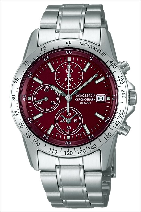【14%OFF 2640円引】 セイコー腕時計 SEIKO時計 SEIKO 腕時計 セイコー 時計 スピリット SPIRIT メンズ レッド SBTQ045 メタル ベルト クロノグラフ 限定 防水 シルバー シンプル おしゃれ 誕生日 プレゼント ホワイトデー ギフト