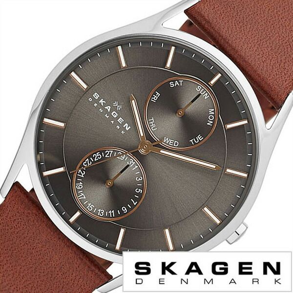 スカーゲン 腕時計（メンズ） スカーゲン 腕時計 SKAGEN 時計 スカーゲン腕時計 SKAGEN時計 ホルスト Holst メンズ グレー SKW6086 人気 流行 ブランド 防水 革 ベルト レザー ブラウン シルバー 誕生日 プレゼント ギフト 観光 旅行 遠足 新生活 入学 卒業