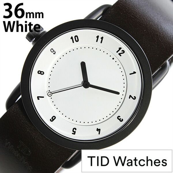 ティッドウォッチ腕時計 TIDWatches時計 TID Watches 腕時計 ティッド ウォッチ 時計 TIDNo. 1 レディース ホワイト TID01-WH36-W [革 ベルト 正規品 おしゃれ 防水 替え 北欧 アナログ ダーク ブラウン ブラック プレゼント ギフト 社会人] 誕生日