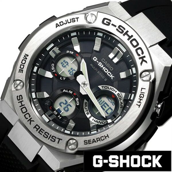 ソーラー Gショック Gshock g-shock G-ショック 腕時計 時計 G-STEEL メンズ ブラック GST-W110-1AJF ブランド 防水 Gスチール スポーツウォッチ トレーニング 登山 マラソン ランニング 陸上競技 おしゃれ プレゼント 新生活 入学 卒業 その1